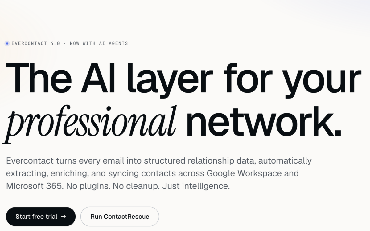 We rebuilt Evercontact around one idea: your inbox is already your CRM