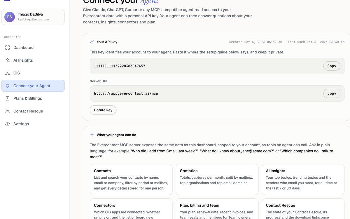 Your AI Agent Can Now Talk to Evercontact